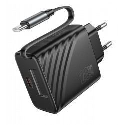 Зарядное устройство Hoco N57, 20Вт, Type-C PD, с кабелем Type-C Зарядное устройство Hoco N57, 20Вт, Type-C PD, с кабелем Type-C