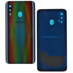Задняя панель корпуса для Samsung A405F/DS Galaxy A40, черный, со стеклом камеры Задняя панель корпуса для Samsung A405F/DS Galaxy A40, черный, со стеклом камеры