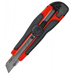 Нож канцелярский 18мм, усиленный, с винтовым фиксатором лезвия Нож канцелярский 18мм, усиленный, с винтовым фиксатором лезвия