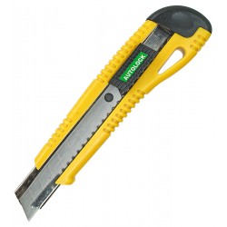 Ніж канцелярський 18мм, посилений, з кнопковим фіксатором леза