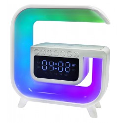 Light Sound Machine G30, RGB ночник, часы, беспроводная зарядка, Bluetooth колонка