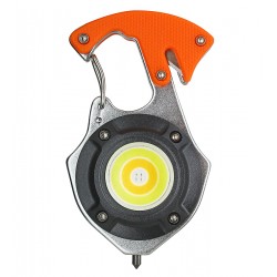 Ліхтарик брелок W5143, 3*COB (Теплий/Холодний/червоний) зарядка від Type-C, карабін, магніт, 4викрутки, 6 режимів роботи