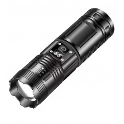 Фонарик YT-883-TG, 1x18650, Type-C, индикация заряда, zoom, линза