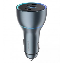 Автомобильное зарядное устройство Proove Super Charge 130W (2 Type-C + USB) (metal gray) Автомобильное зарядное устройство Proove Super Charge 130W (2 Type-C + USB) (metal gray)