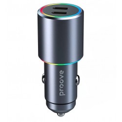 Автомобильное зарядное устройство Proove Double Energy 50W (Type-C + Type-C) (metal gray) Автомобильное зарядное устройство Proove Double Energy 50W (Type-C + Type-C) (metal gray)