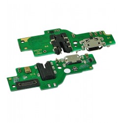 Шлейф для Infinix Hot 10 Lite, коннектора зарядки, с компонентами, с микрофоном, High quality, (плата зарядки)