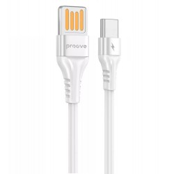 Кабель Type-C - USB, Proove Double Way, 100см, до 2.4 Ампер, круглий, силіконовий, білий Кабель Type-C - USB, Proove Double Way, 100см, до 2.4 Ампер, круглий, силіконовий, білий