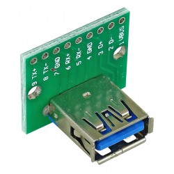 Плата друкована з роз'ємом USB 3.0 type A female to DIP vertical Плата друкована з роз'ємом USB 3.0 type A female to DIP vertical
