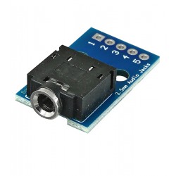 Плата печатная с разъемом audio jack 3.5 stereo 5 pin Плата печатная с разъемом audio jack 3.5 stereo 5 pin