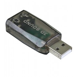 Звуковая карта USB AC3, 2 port 3,5'', mic and headpfhone, блистер Звуковая карта USB AC3, 2 port 3,5'', mic and headpfhone, блистер