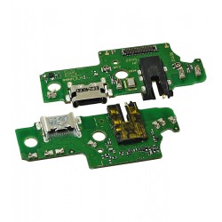 Шлейф для Samsung A146P Galaxy A14 5G, конектора зарядки, конектора гарнітури, з компонентами, з мікрофоном, оригінал (PRC), (плата зарядки)