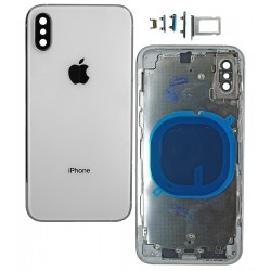 Корпус для Apple iPhone XS, сріблястий, з Тримачем SIM-карти, з боковими кнопками, Silver Корпус для Apple iPhone XS, сріблястий, з Тримачем SIM-карти, з боковими кнопками, Silver