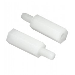 Стійка пластикова гайка-гвинт М3х14 + 6мм Стійка пластикова гайка-гвинт М3х14 + 6мм