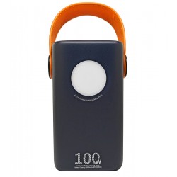 Power bank Remax RPP-100, 60000 мАч (3USB|22.5W+2Type-C|100W) Встроенная лампа, синий