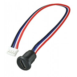 Гніздо на корпус USB Type-C 4pin з проводом і конектором L=100mm