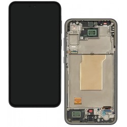 Дисплей для Samsung A356 Galaxy A35 (2024), черный, с синей рамкой, Original (PRC)