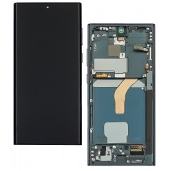 Дисплей для Samsung S908 Galaxy S22 Ultra, черный, с зелёной рамкой, High Copy, (OLED) Дисплей для Samsung S908 Galaxy S22 Ultra, черный, с зелёной рамкой, High Copy, (OLED)