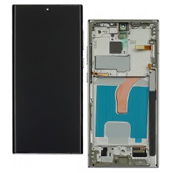 Дисплей для Samsung S908 Galaxy S22 Ultra, черный, с серебристой рамкой, High Copy, (OLED) Дисплей для Samsung S908 Galaxy S22 Ultra, черный, с серебристой рамкой, High Copy, (OLED)