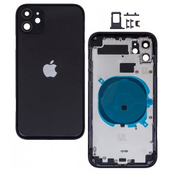Корпус для iPhone 11, чорний, з тримачем SIM-карти, з бічними кнопками Корпус для iPhone 11, чорний, з тримачем SIM-карти, з бічними кнопками