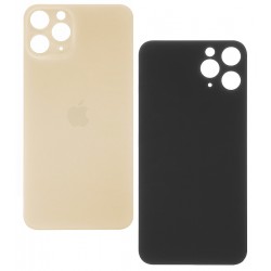 Задняя панель корпуса iPhone 11 Pro, золотистый, со снятием рамки камеры, small hole Задняя панель корпуса iPhone 11 Pro, золотистый, со снятием рамки камеры, small hole