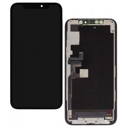 Дисплей для Apple iPhone 11 Pro, чорний, з рамкою, оригінал (переклеєне скло), з пластиками камери та давача наближення Дисплей для Apple iPhone 11 Pro, чорний, з рамкою, оригінал (переклеєне скло), з пластиками камери та давача наближення