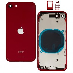 Корпус для Apple iPhone SE 2020, красный, с держателем SIM-карты, с боковыми кнопками