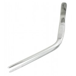 Пінцет медичний вигнутий, вушний, анатомічний, Довжина 10,5 см