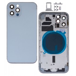 Корпус для Apple iPhone 12 Pro, серебристый, с держателем SIM-карты, с боковыми кнопками, High quality, Silver Корпус для Apple iPhone 12 Pro, серебристый, с держателем SIM-карты, с боковыми кнопками, High quality, Silver