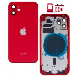 Корпус для Apple iPhone 12, червоний, з Тримачем SIM-карти, з боковими кнопками, High quality, Red Корпус для Apple iPhone 12, червоний, з Тримачем SIM-карти, з боковими кнопками, High quality, Red