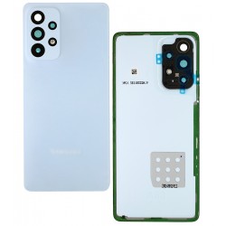 Задня панель корпуса для Samsung A536 Galaxy A53 5G, синій, із склом камери