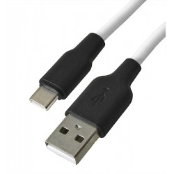 Кабель Type-C - USB, Hoco X21, 1м, 3А, пищевой силикон, сверхмягкий, \ black＆white