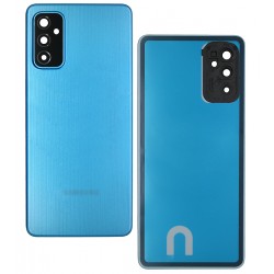 Задня панель корпуса для Samsung M526 Galaxy M52 5G, синяя, с стеклом камеры