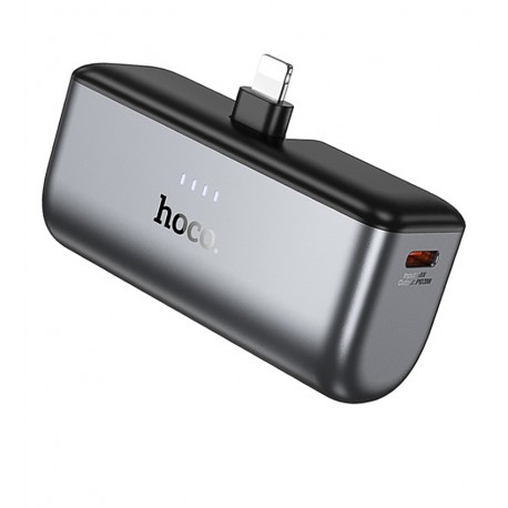 Power bank Hoco Q31, PD20W 5000mAh, з кабелем Lightning, чорний