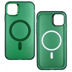 Чехол для Apple iPhone 11 MagSafe IMD Colors, пластиковый, зеленый Чехол для Apple iPhone 11 MagSafe IMD Colors, пластиковый, зеленый