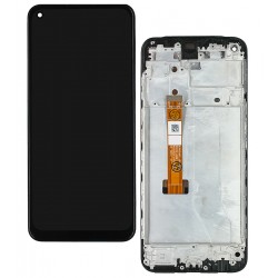 Дисплей Oppo A53, Oppo A32 (2020), із сенсорним екраном (дисплейний модуль), чорний, з рамкою, High quality