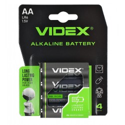 Батарейка Videx Alcaline, LR06, AA, по 4 шт, блістер Батарейка Videx Alcaline, LR06, AA, по 4 шт, блістер