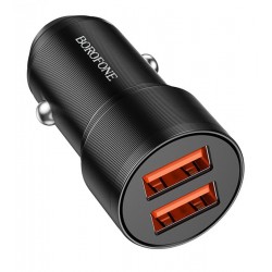 Автомобильное зарядное устройство Borofone BZ19, 2 USB, 2.4A, QC3.0, черное Автомобильное зарядное устройство Borofone BZ19, 2 USB, 2.4A, QC3.0, черное