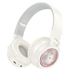Наушники беспроводные Hoco W50, накладные, Bluetooth, Milky, white Наушники беспроводные Hoco W50, накладные, Bluetooth, Milky, white