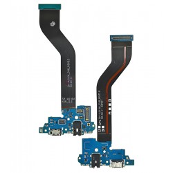 Шлейф для Samsung A516F Galaxy A51 5G, конектора зарядки, конектора гарнітури, з компонентами, з мікрофоном, оригінал (PRC)