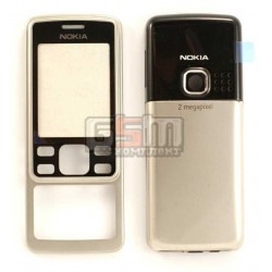 Корпус для Nokia 6300, серебристый, high-copy