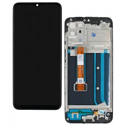 Дисплей для Oppo A15, A15s, черный, с рамкой, оригинал (PRC), FPC-HTF065H093