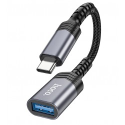 Адаптер перехідник Hoco UA24 Type-C to USB 3.0, сірий