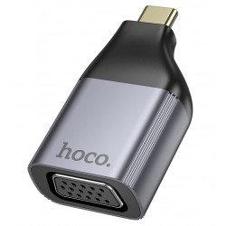 Адаптер переходник Hoco UA34 Type-C - VGA, metal grey