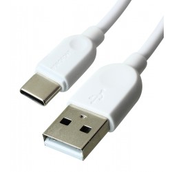 Кабель USB - Type-C, Borofone BX14, 2 метра, 3А, белый