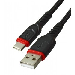 Кабель Type-C - Type-C, Hoco X59, PD 60W, в тканевой оплетке, 2 метр, черный Кабель Type-C - Type-C, Hoco X59, PD 60W, в тканевой оплетке, 2 метр, черный