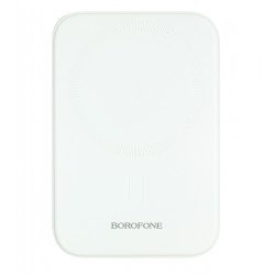 Power bank Borofone BJ51, 5000 mAh, PD20W, c беспроводной зарядкой, белый