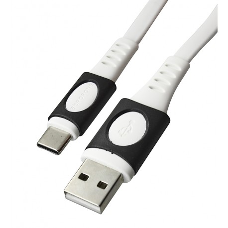 Кабель Type-C - USB, Borofone BX35, 1 м, 3А, силиконовый, белый