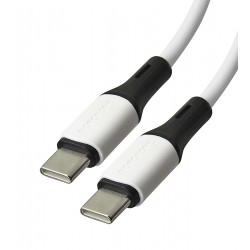 Кабель Type-C - Type-C, Borofone BX79, 1 м, PD 60W, 3А, силиконовый, белый