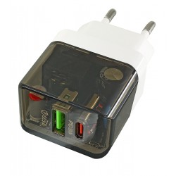 Зарядное устройство Borofone BA80A USB QC3.0, Type-C PD QC 20W, черный