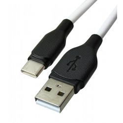 Кабель Type-C - USB, Borofone BX42, 1 м, 3А, силиконовый, белый